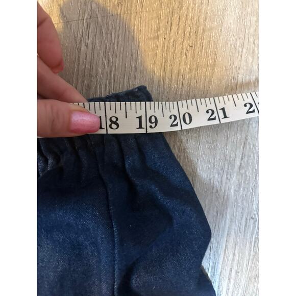 Vintage Western Dark Jean Midi Skirt Fringe Cowgirl Rockabilly M/L 1950's Pin-up - Picture 9 of 9